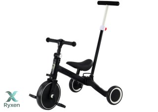 Rower Trójkołowy PRO50 Rowerek Z Rączką Do Prowadzenia Czarny LEAN TRIKE