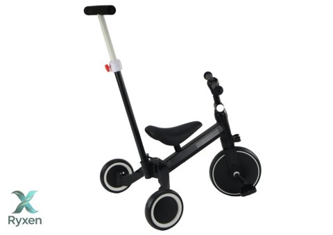 Rower Trójkołowy PRO50 Rowerek Z Rączką Do Prowadzenia Czarny LEAN TRIKE