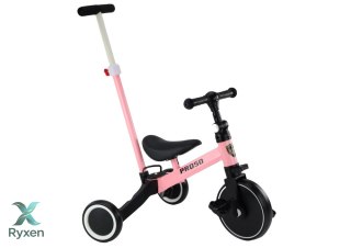 Rower Trójkołowy PRO50 Rowerek Z Rączką Do Prowadzenia Różowy LEAN TRIKE