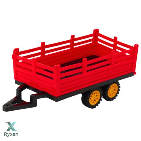 Traktor Farmerski Z Przyczepą Zdalnie Sterowany RC Czerwony LEAN TOYS