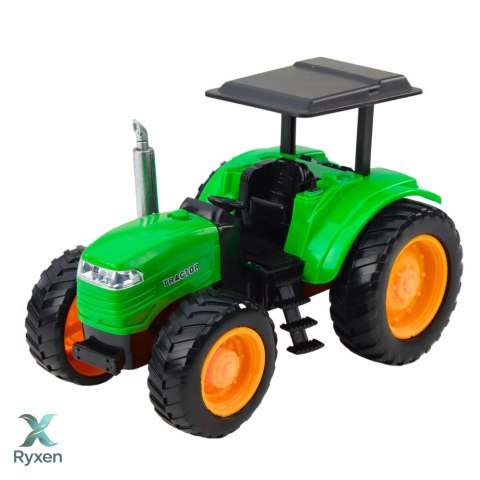 Traktor Farmerski Z Przyczepą Zdalnie Sterowany RC Zielony LEAN TOYS