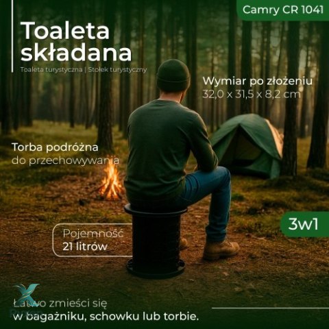 CR 1041 Toaleta składana - przenośna |toaleta turystyczna | stołek turystyczny CAMRY