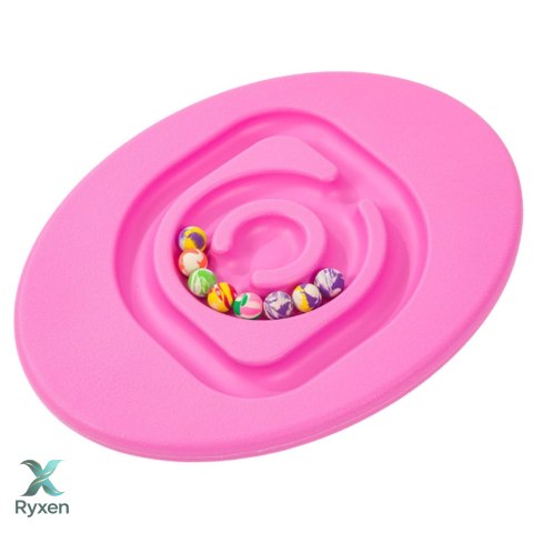 Deska Równoważąca Sensoryczna Dla Dzieci Piłeczki Kauczukowe 5szt Różowa LEAN TOYS