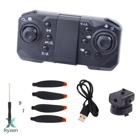 Dron D6 PRO Kamera Światła LED Aplikacja Jasnoszary LEAN TOYS