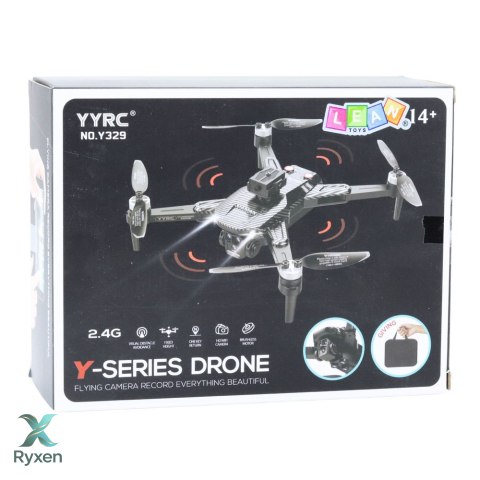 Dron Y329 Kamera HD WIFI Światła LED Aplikacja Czarny Karbonowy LEAN TOYS