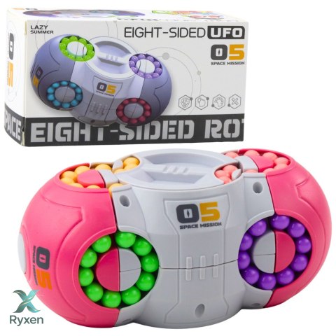 Gra Logiczna Układanka Ufo Magiczna Kapsuła Obrotowa Różowa LEAN TOYS
