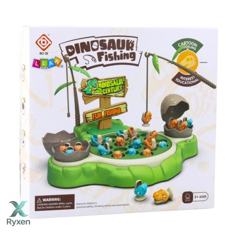 Gra Zręcznościowa Łowienie Dinozaurów Wędki Magnetyczne Dźwięki LEAN TOYS