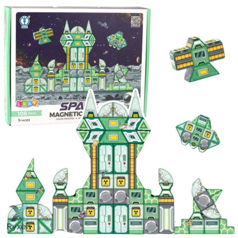 Klocki Magnetyczne Kosmos Stacja Kosmiczna 4D 108el LEAN TOYS
