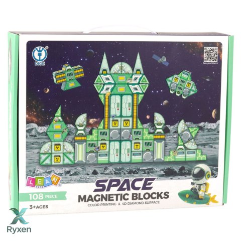 Klocki Magnetyczne Kosmos Stacja Kosmiczna 4D 108el LEAN TOYS