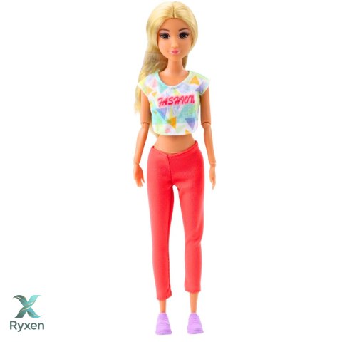 Lalka Anlily Joga Mata Do Ćwiczeń Torba Bidon Ruchome Kończyny LEAN TOYS