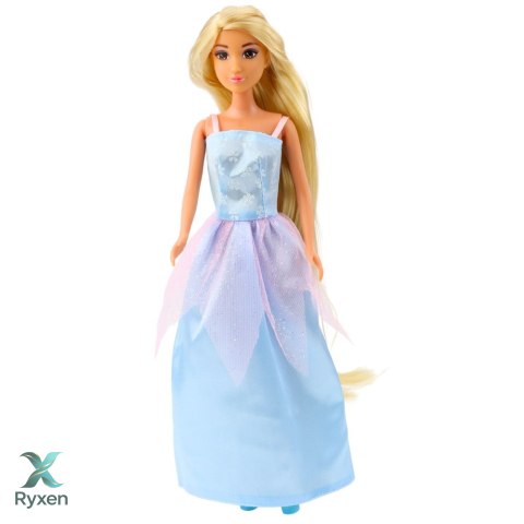 Lalka Anlily Suknia Balowa Długie Włosy Do Stylizacji Lokówka Spinki LEAN TOYS