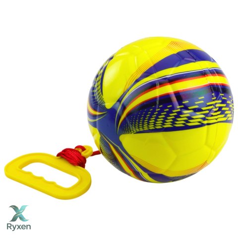 Piłka Piankowa Na Sznurku Ze Ściągaczem Uchwyt Żółta 14cm LEAN TOYS