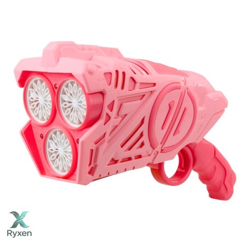 Pistolet Na Bańki Mydlane Na Baterie Światła LED Różowy LEAN TOYS