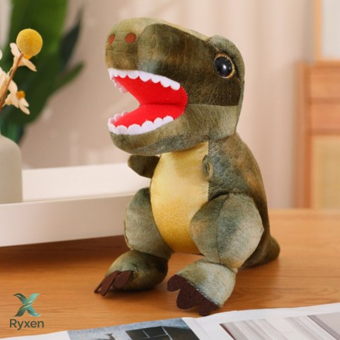 Pluszowa Maskotka Przytulanka Dinozaur Z Teksturą Skóry Zielony 32cm LEAN TOYS