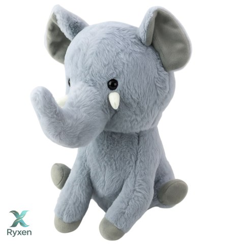 Pluszowa Maskotka Przytulanka Duży Słoń Szary 36cm LEAN TOYS