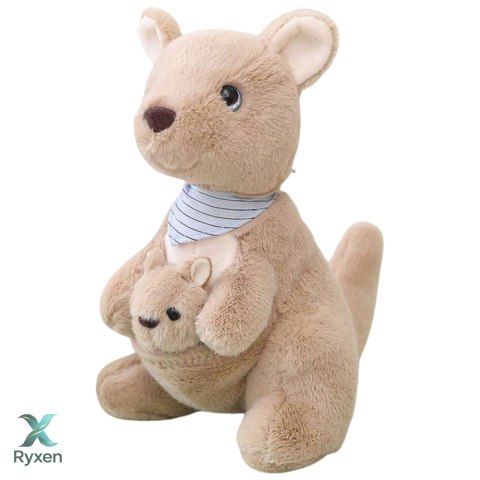 Pluszowa Maskotka Przytulanka Kangur Z Młodym 23cm LEAN TOYS