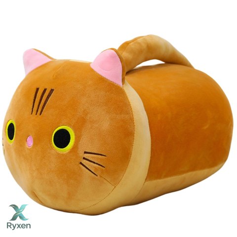 Pluszowa Maskotka Przytulanka Kot Z Długim Ogonem Rudy 40cm LEAN TOYS