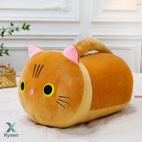 Pluszowa Maskotka Przytulanka Kot Z Długim Ogonem Rudy 40cm LEAN TOYS