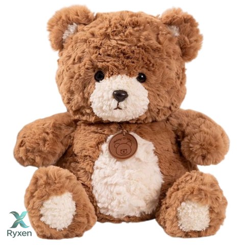 Pluszowa Maskotka Przytulanka Miś z Medalionem Brązowy 25cm LEAN TOYS