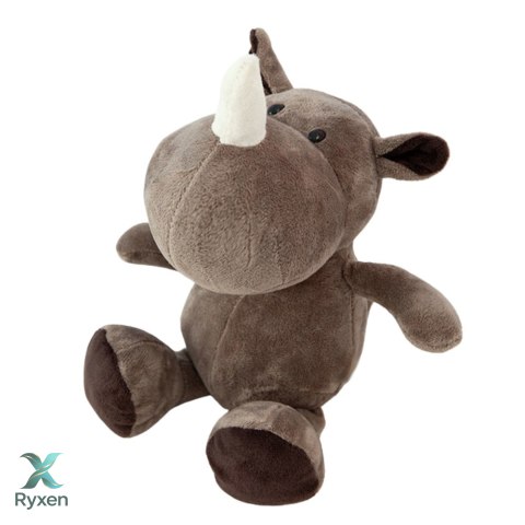 Pluszowa Maskotka Przytulanka Nosorożec Brązowy 25cm LEAN TOYS
