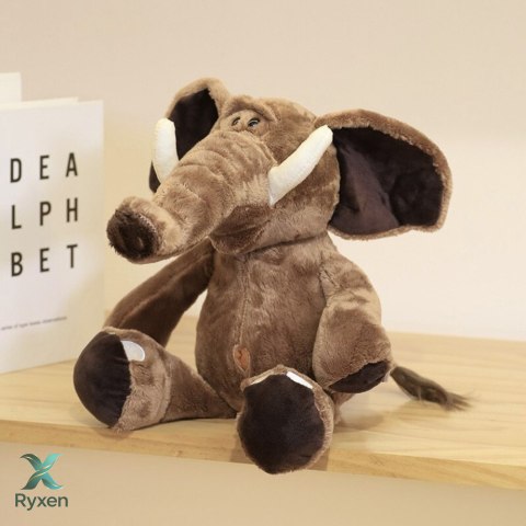 Pluszowa Maskotka Przytulanka Słoń Z Dużymi Uszami Brązowy 22cm LEAN TOYS