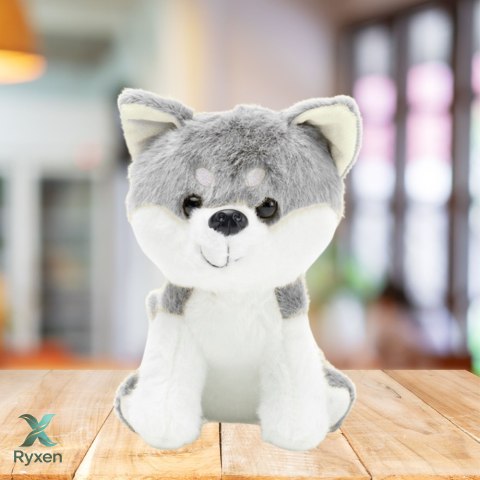 Pluszowa Maskotka Przytulanka Wilk Biało Szary 20cm LEAN TOYS