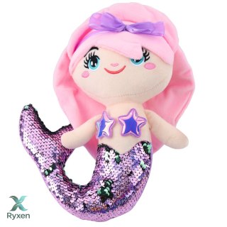 Pluszowa Syrenka Przytulanka Ogon W Cekiny Dwukolorowe Fioletowa 28cm LEAN TOYS