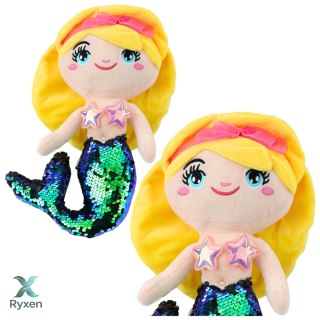 Pluszowa Syrenka Przytulanka Ogon W Cekiny Zielony 30cm LEAN TOYS