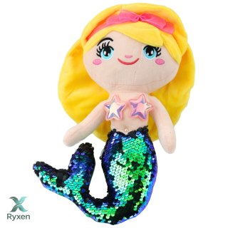 Pluszowa Syrenka Przytulanka Ogon W Cekiny Zielony 30cm LEAN TOYS