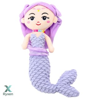 Pluszowa Syrenka z Koralami Przytulanka Fioletowa 32cm LEAN TOYS