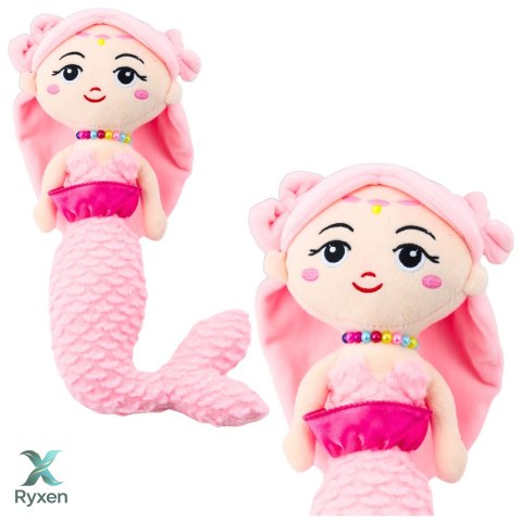 Pluszowa Syrenka z Koralami Przytulanka Różowa 32cm LEAN TOYS
