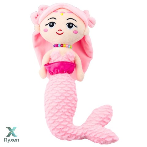Pluszowa Syrenka z Koralami Przytulanka Różowa 32cm LEAN TOYS