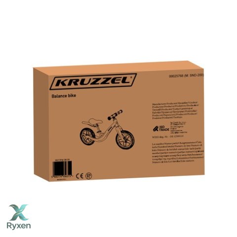 Rowerek biegowy różowy Kruzzel 25768 KRUZZEL
