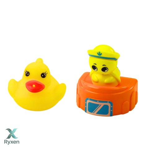 Zabawka Do Kąpieli Statek Łódź Kolorowa Dźwig Hak Kaczuszka Żółw LEAN TOYS