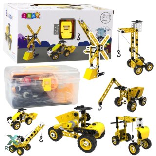 Zestaw Klocków Konstrukcyjnych Maszyny Budowlane 8w1 100el LEAN TOYS