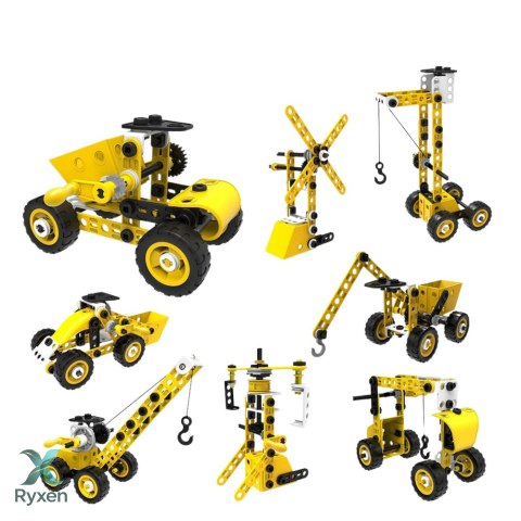 Zestaw Klocków Konstrukcyjnych Maszyny Budowlane 8w1 100el LEAN TOYS