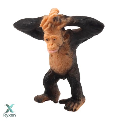 Zestaw Mini Figurki Dzikie Zwierzęta Szympans Żyrafa 6-9cm 4szt LEAN TOYS
