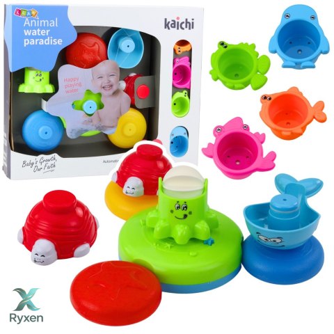Zestaw Zabawka Interaktywna Do Kąpieli Fontanna Zwierzątka Kubeczki LEAN TOYS