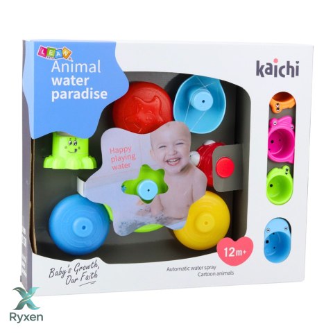 Zestaw Zabawka Interaktywna Do Kąpieli Fontanna Zwierzątka Kubeczki LEAN TOYS