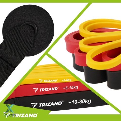 Zestaw gum do ćwiczeń - 3szt. Trizand 25879 TRIZAND