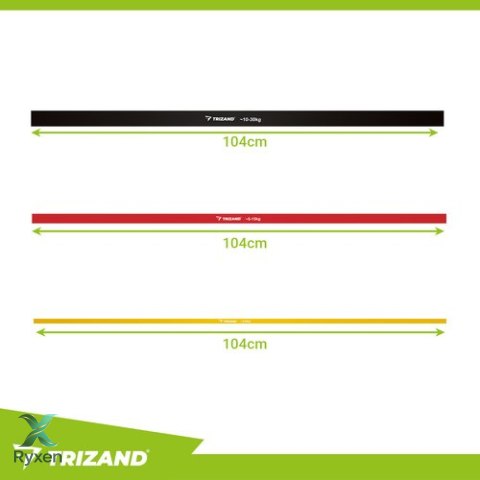 Zestaw gum do ćwiczeń - 3szt. Trizand 25879 TRIZAND
