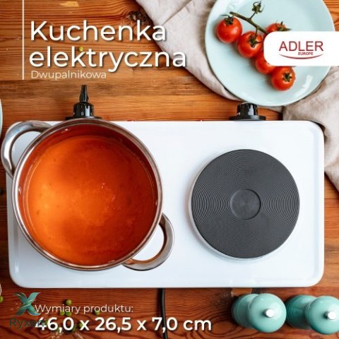 AD 6520 Kuchenka elekt. dwupalnikowa ADLER