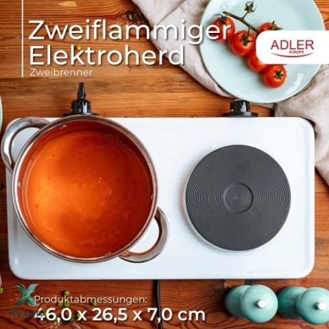 AD 6520 Kuchenka elekt. dwupalnikowa ADLER