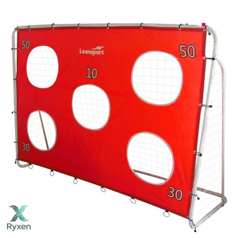 Bramka Treningowa Piłkarska Z Matą Celowniczą Czerwona 213x152x75cm LEAN TOYS