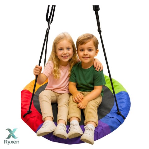 Huśtawka Ogrodowa Bocianie Gniazdo Dla Dzieci Kolorowa 100cm LEAN SPORT