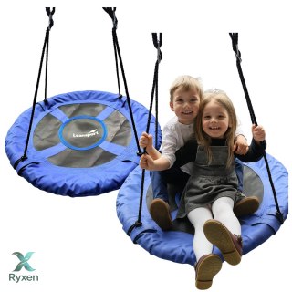 Huśtawka Ogrodowa Bocianie Gniazdo Dla Dzieci Niebieska 80cm LEAN SPORT