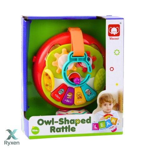 Interaktywna Sowa Zawieszka Ruchome Elementy Pianinko Szeleszczący Ogon LEAN TOYS