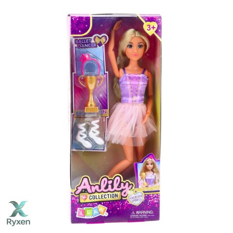 Lalka Anlily Baletnica W Sukience Ruchome Kończyny Akcesoria LEAN TOYS