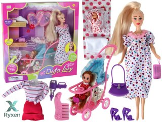 Lalka Lucy W Ciąży Zestaw Akcesoria XXL LEAN TOYS