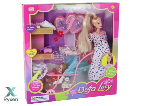 Lalka Lucy W Ciąży Zestaw Akcesoria XXL LEAN TOYS